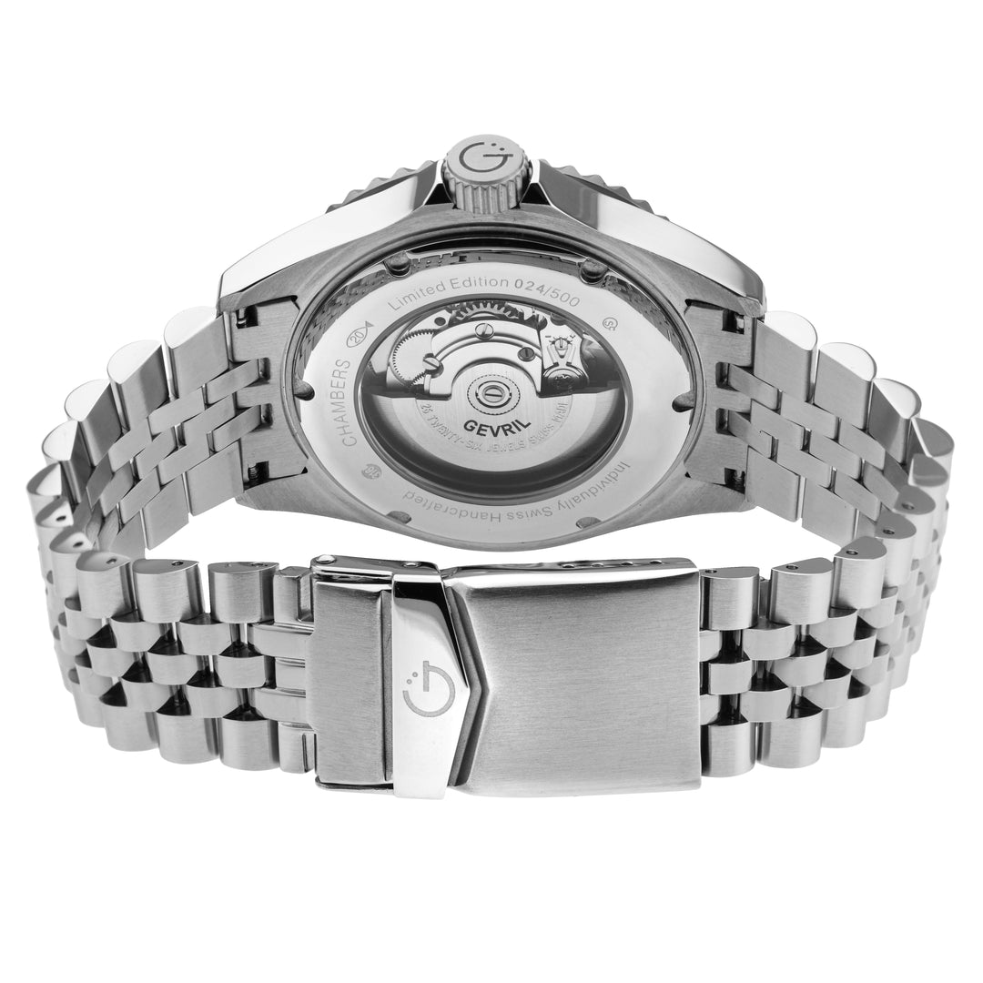 Chambers Gevril Swiss Made Sellita SW200 Ceramic rotation bezel 200 Meter diver 