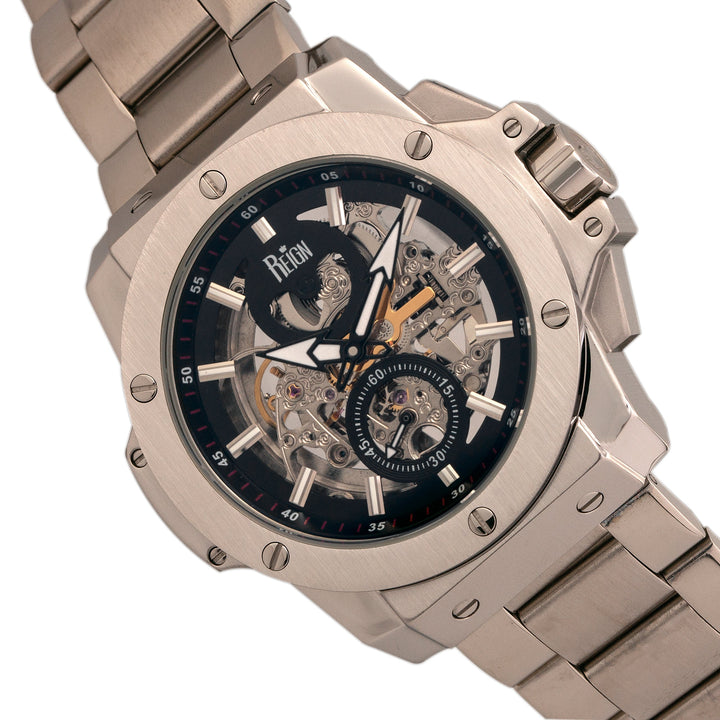 Commodus Bracelet Silver/Black | Black Dial