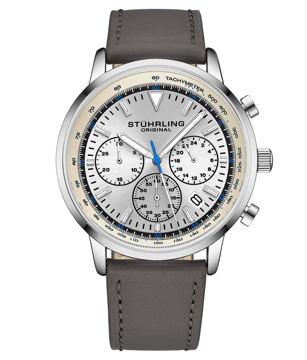 Monaco Silver Dial/ Grey Leather | Silver Dial