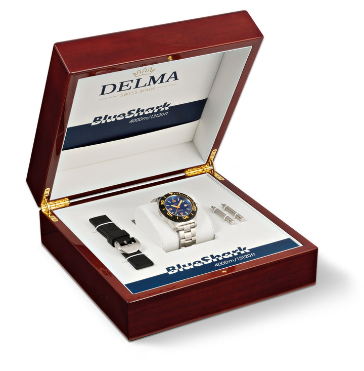 Blue Shark III Stainless Steel - DLC Bezel / Orange Dial | Orange Dial