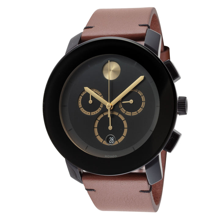 Bold 44mm / Black / Brown | Black Dial