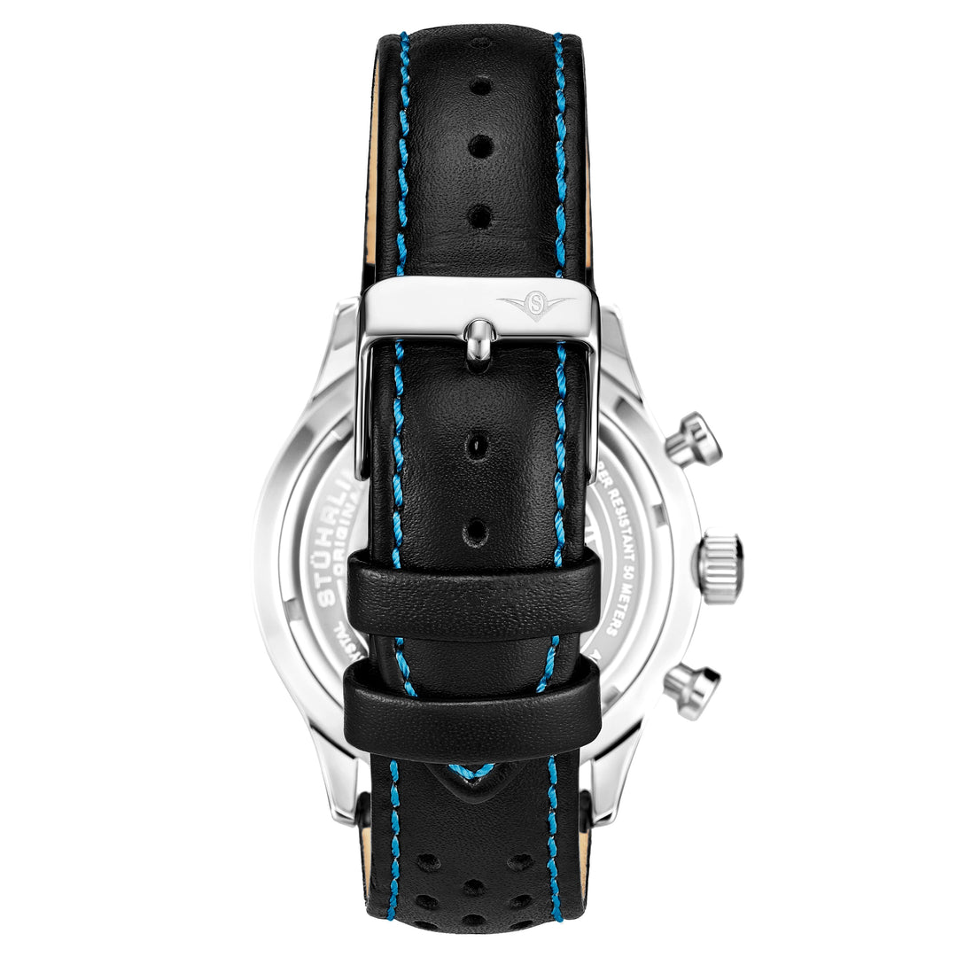 Monaco Black/Leather/Silver Dial/Silver Case | Silver Dial