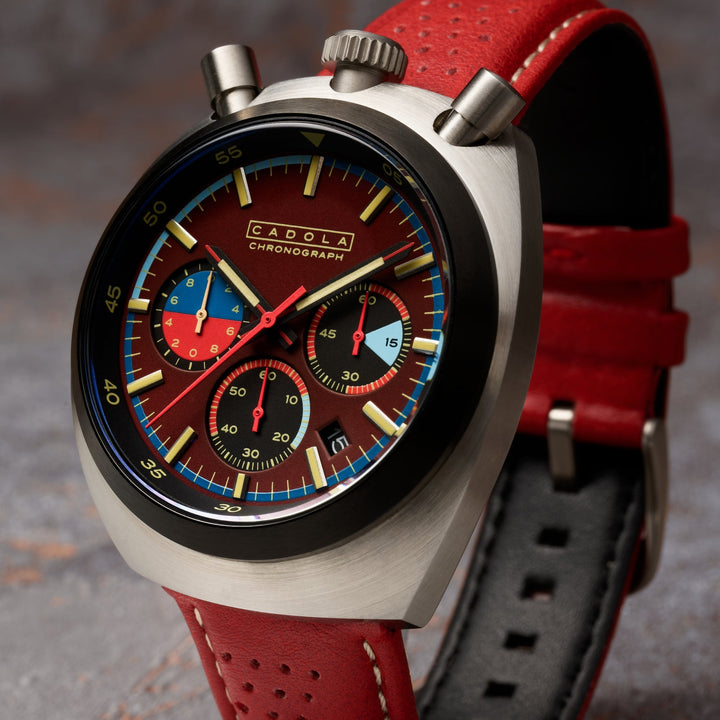 Testa Di Toro Chronograph Red / Leather | Red Dial