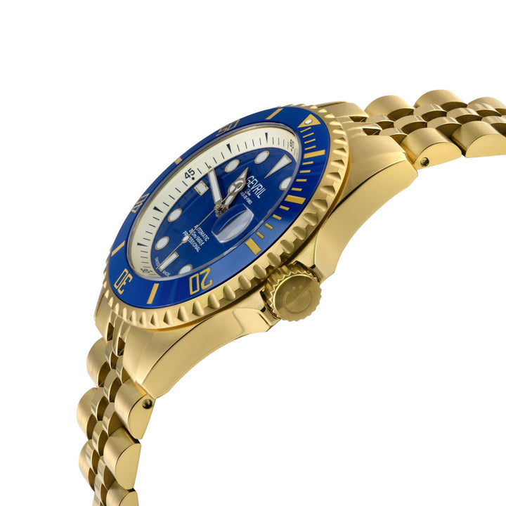 Wall Street Gevril Swiss Made SW200-1 Steel Rotating Blue Ceramic Bezel , 316L c