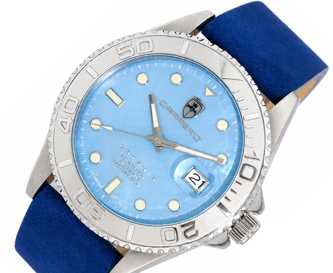 Catania MOP Silvertone-Blue/ Blue Blue Mother-of-Pearl Dial