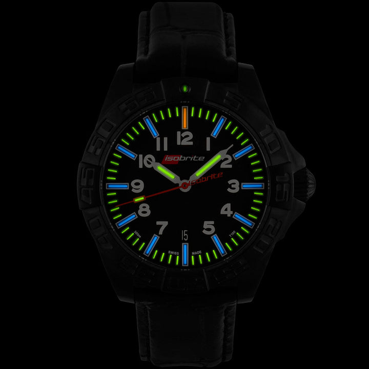 Swiss Made Automatic 64 x T100 Tritium Markers - ISO712 | Black Dial