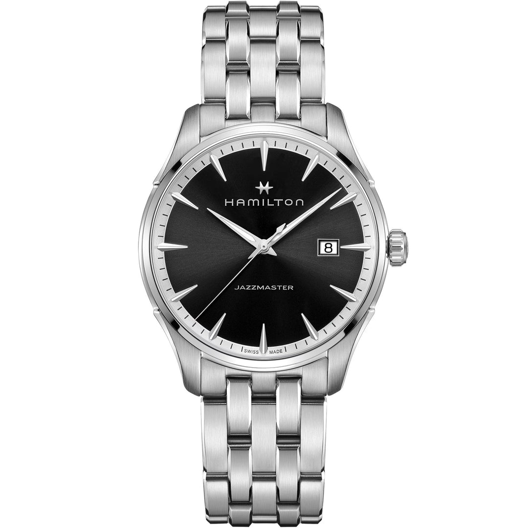 JAZZMASTER Silver/SS Black Dial