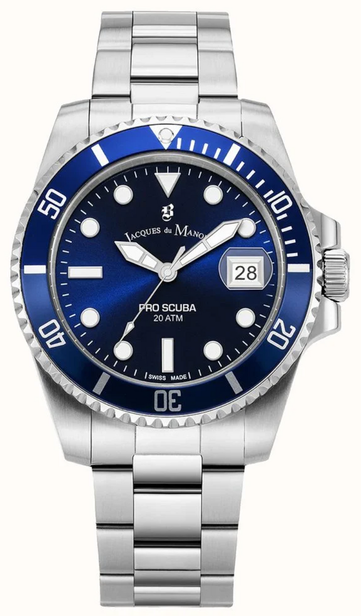 Pro Scuba 43mm Blue dial, stainless steel bracelet, unidirectional bezel Blue Di