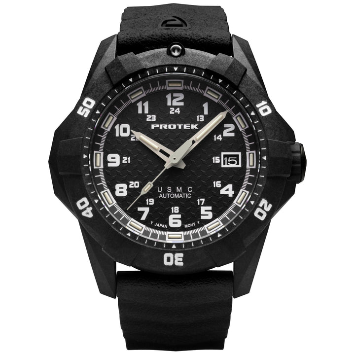 Carbon USMC Dive Black | Black dial (Watches.com) Dial