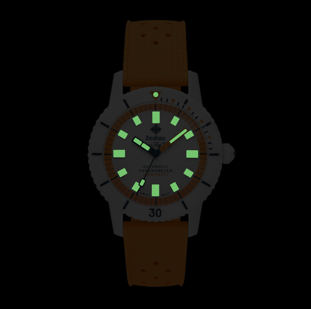 Super Sea Wolf Ceramic Silver / Orange Silver Dial