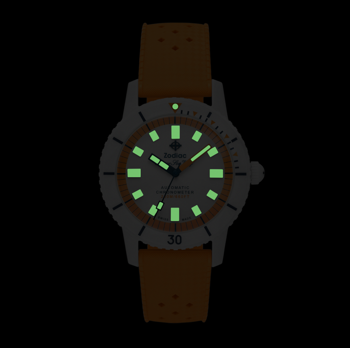 Super Sea Wolf Ceramic Silver / Orange Silver Dial