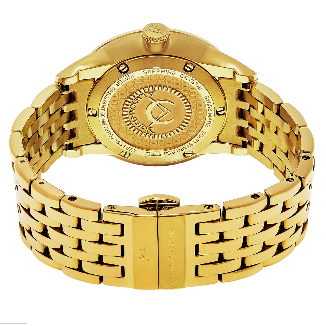 Sophisticate A911B Stainless Steel Rose Yellow Tone Case on Stainless Steel Yell