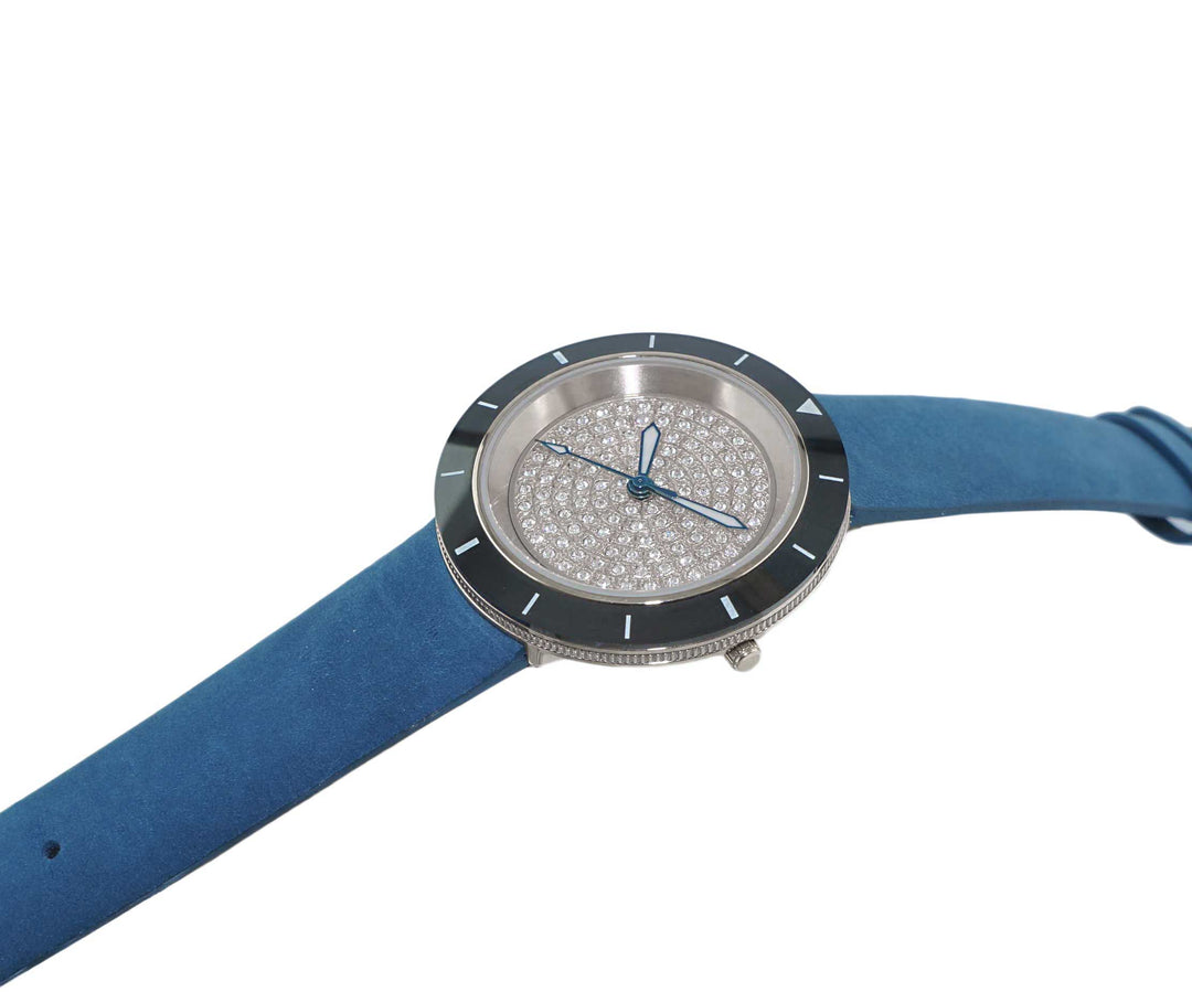 TOULON BLACK-SILVER / BLUE | Silver tone Dial