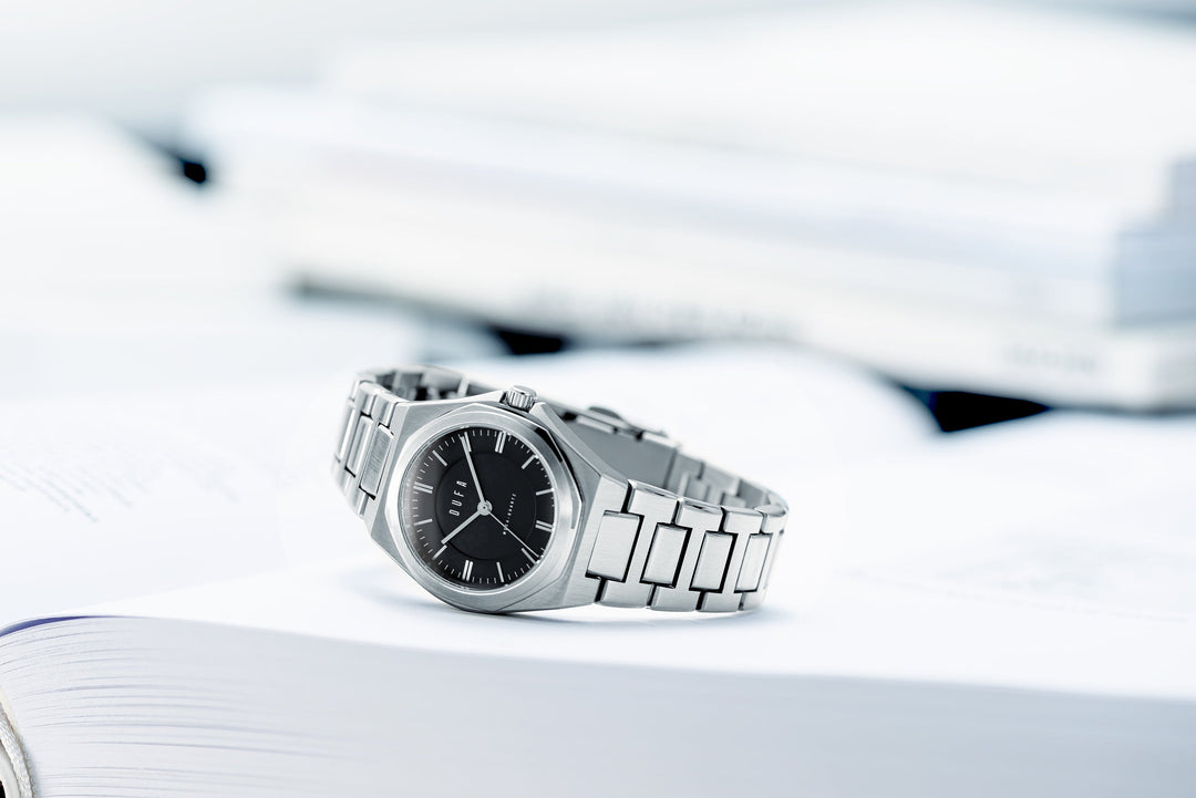 Wachsmann (Ladies) Black & Silver / Stainless Steel | Black Dial