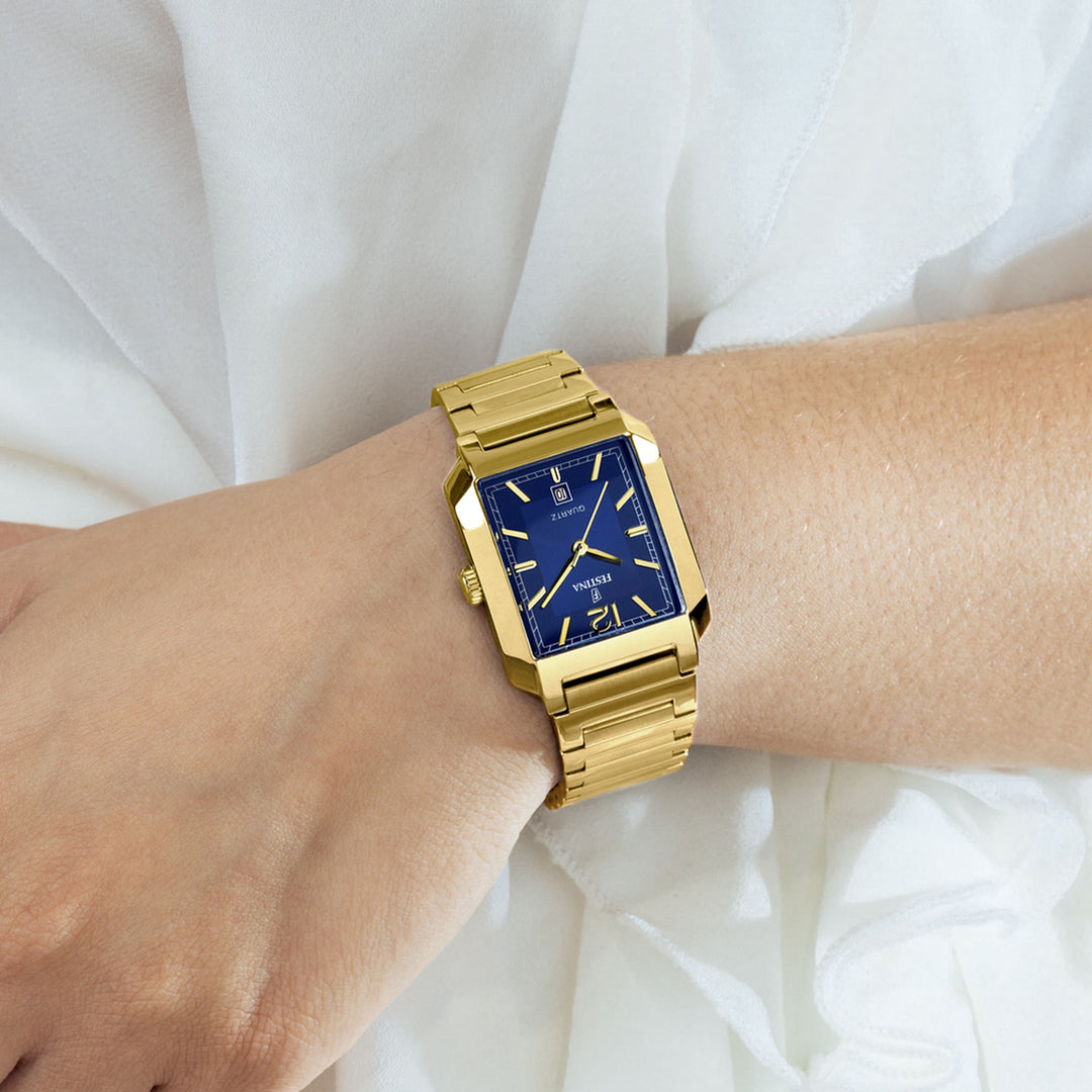 ON THE SQUARE Blue / Stainless Steel Blue Dial
