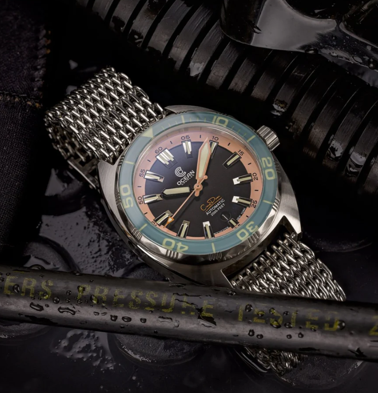 Core Diver V3 Aqua / Pink | Green Dial