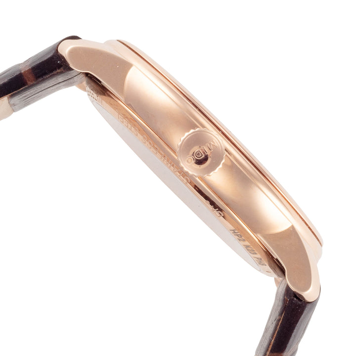 Baroncelli III 33mm / White Mother-of-Pearl / Brown | White Mother-of-Pearl Dial