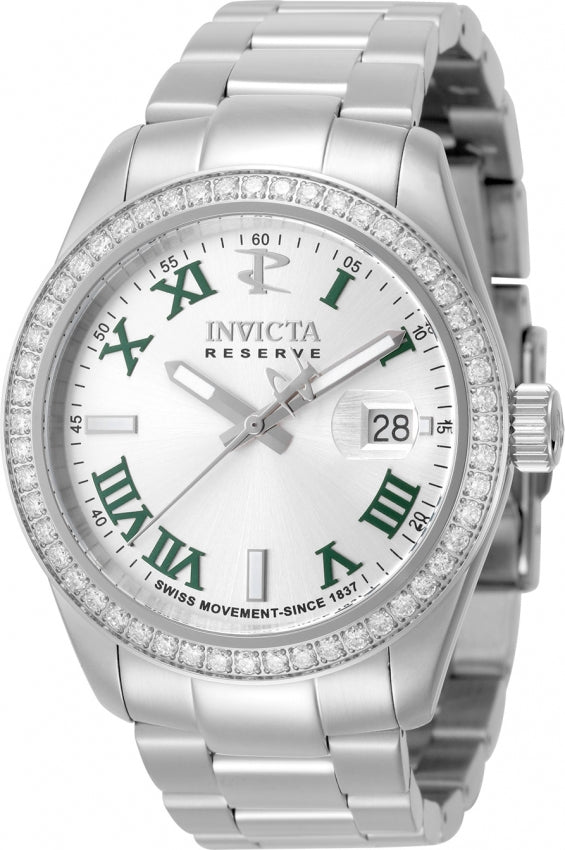 Elite Diamond Silver dial / Silver Stainless Steel Bracelet Silver Dial