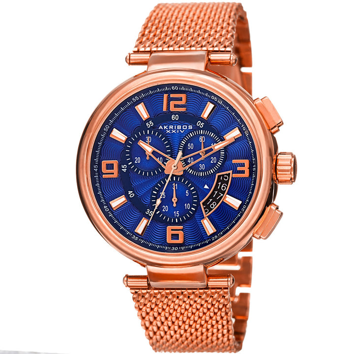 AK772RGBU-Casual Rose Gold/Stainless Steel | Blue Dial