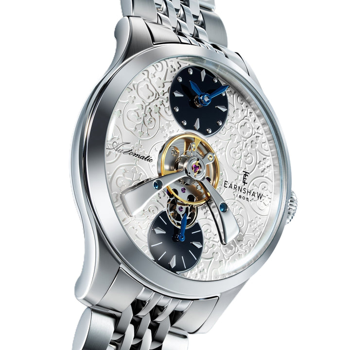 Dalton Royal White  / Silver Stainless Steel Bracelet White Dial