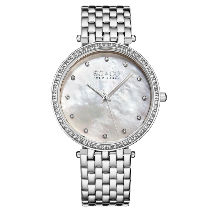 Madison 5334 Silver Mother-of-pearl/ Silver Bracelet | MOP Dial