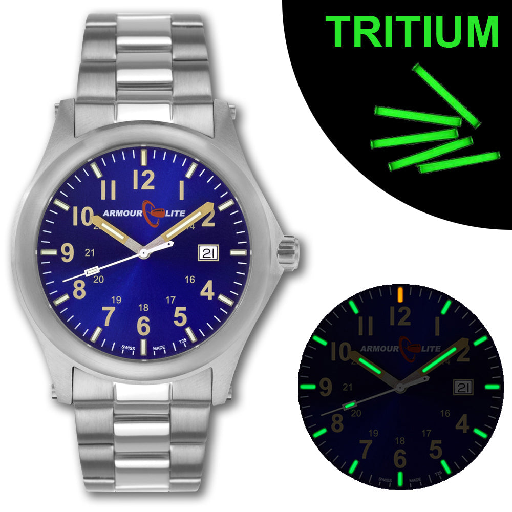 Field Series (Tritium & Armourglass) AL103 Steel Case / Metallic Blue Dial | Blu