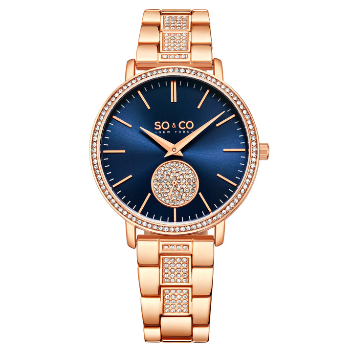 Madison-5525.4 Rose Gold/Stainless Steel | Blue Dial
