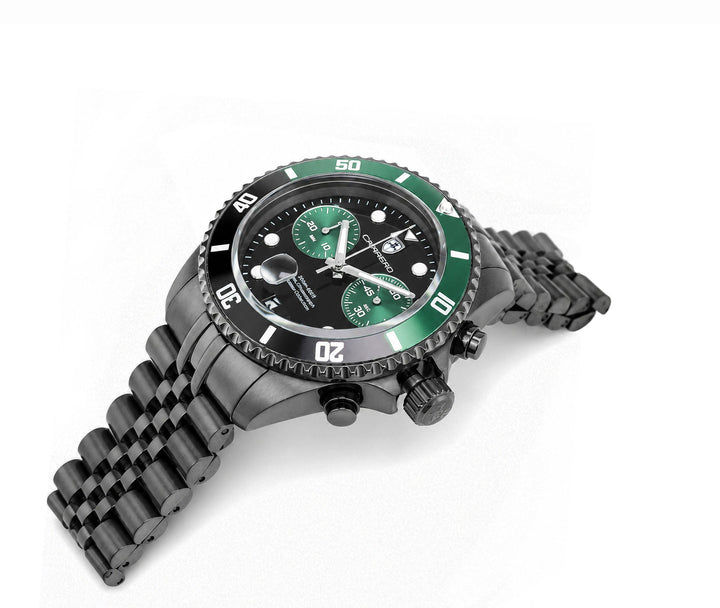 DeepMar Collection IP-BLACK / GREEN Black-Green Dial