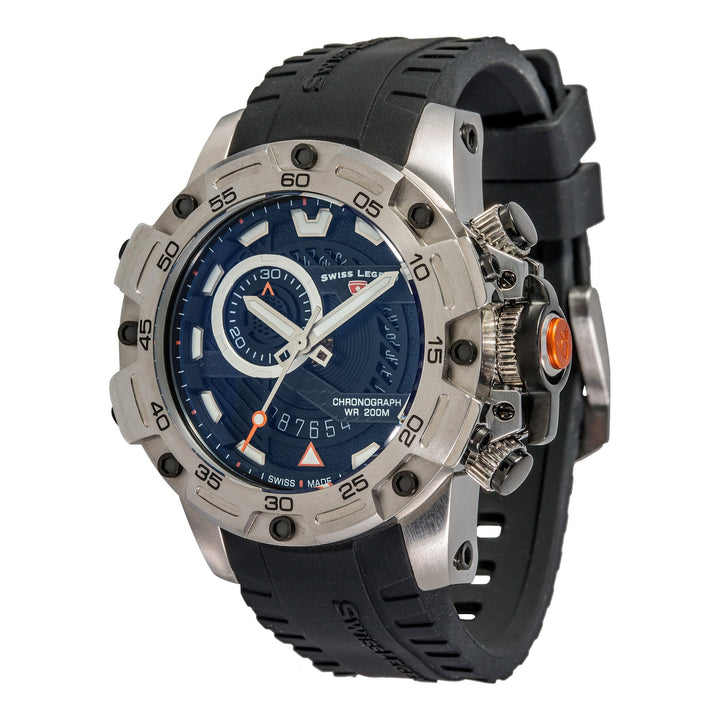 Orca Chronograph Blue Dial  / Black Strap | Black Dial