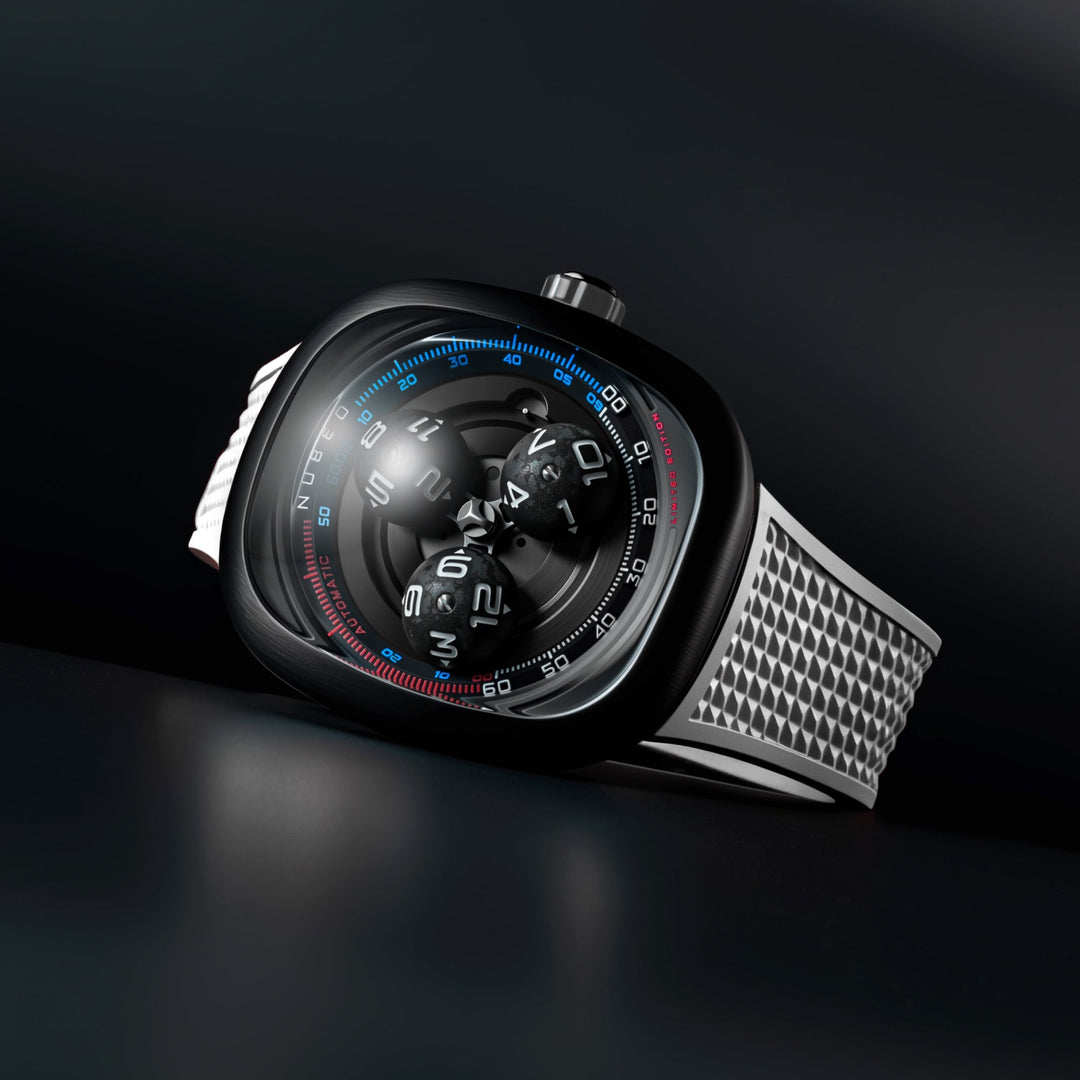 Tri-star Orbit Automatic Limited Edition Black / Rubber Strap Black Dial