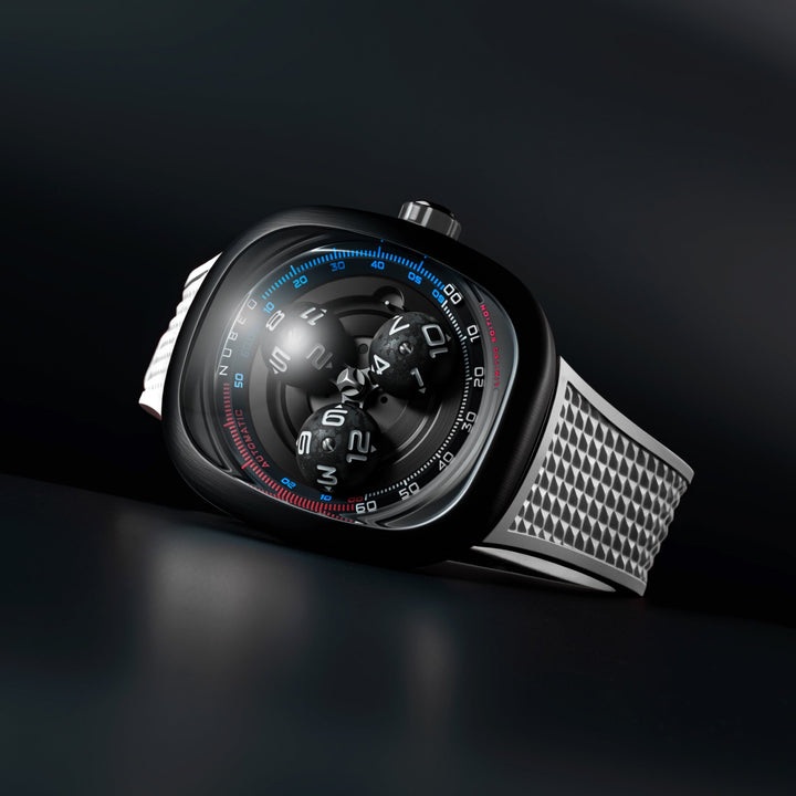 Tri-star Orbit Automatic Limited Edition Black / Rubber Strap Black Dial