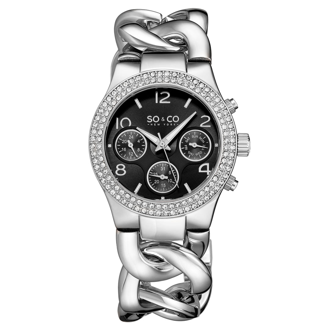 Chelsea-5013a.5 Silver/Stainless Steel | Black Dial