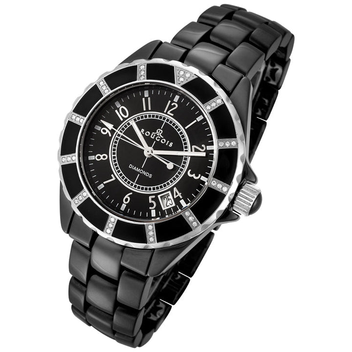 Iconic Series ceramic black/silver | Black Dial