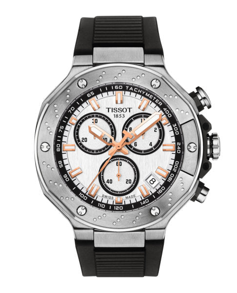 T-Race Chronograph Black / Silicone White Dial