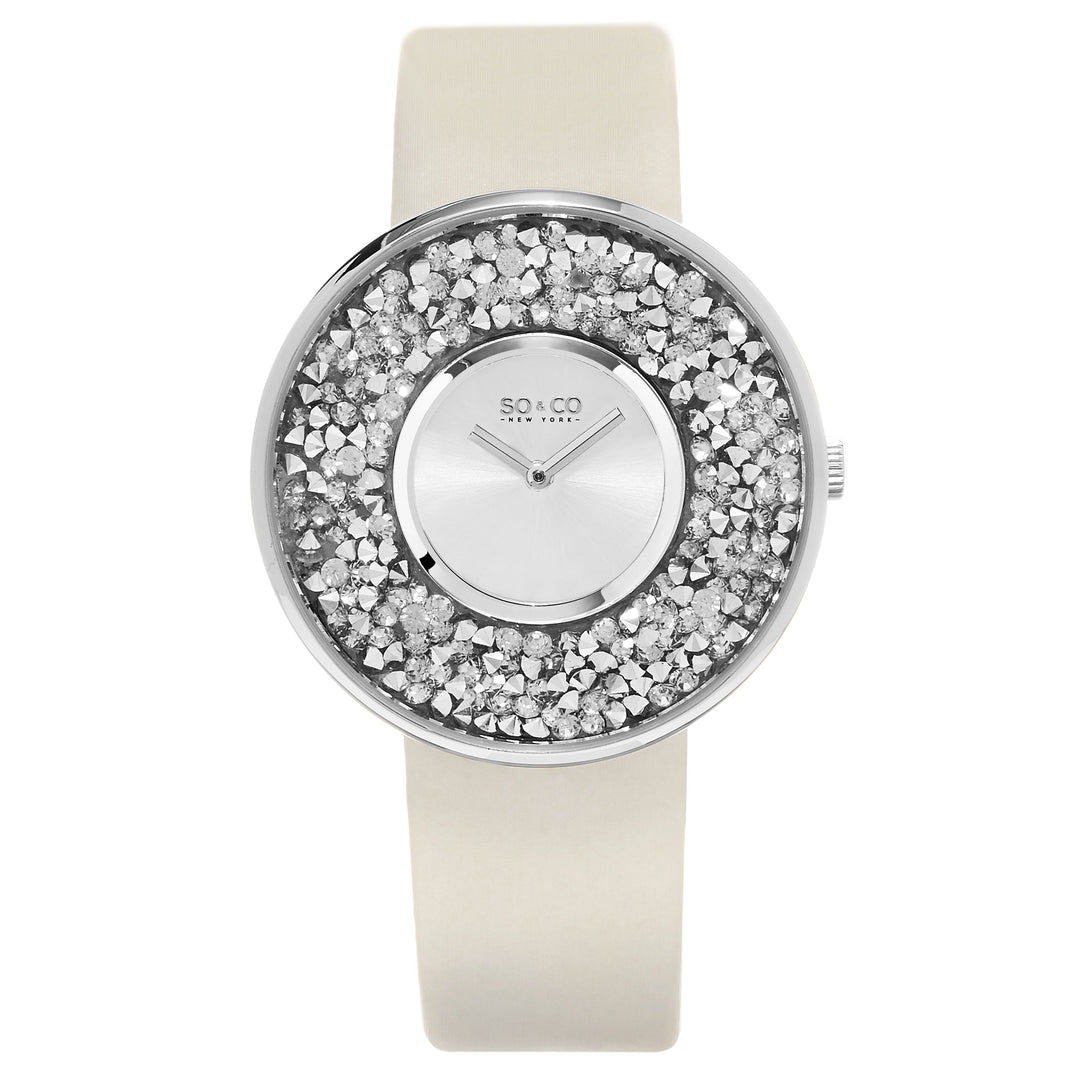 Chelsea White/Leather | Silver Dial