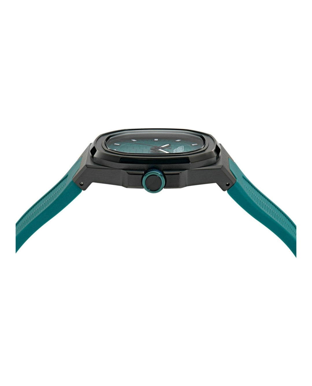 GPQ Black IP/Teal Green Silicone Strap Green Dial