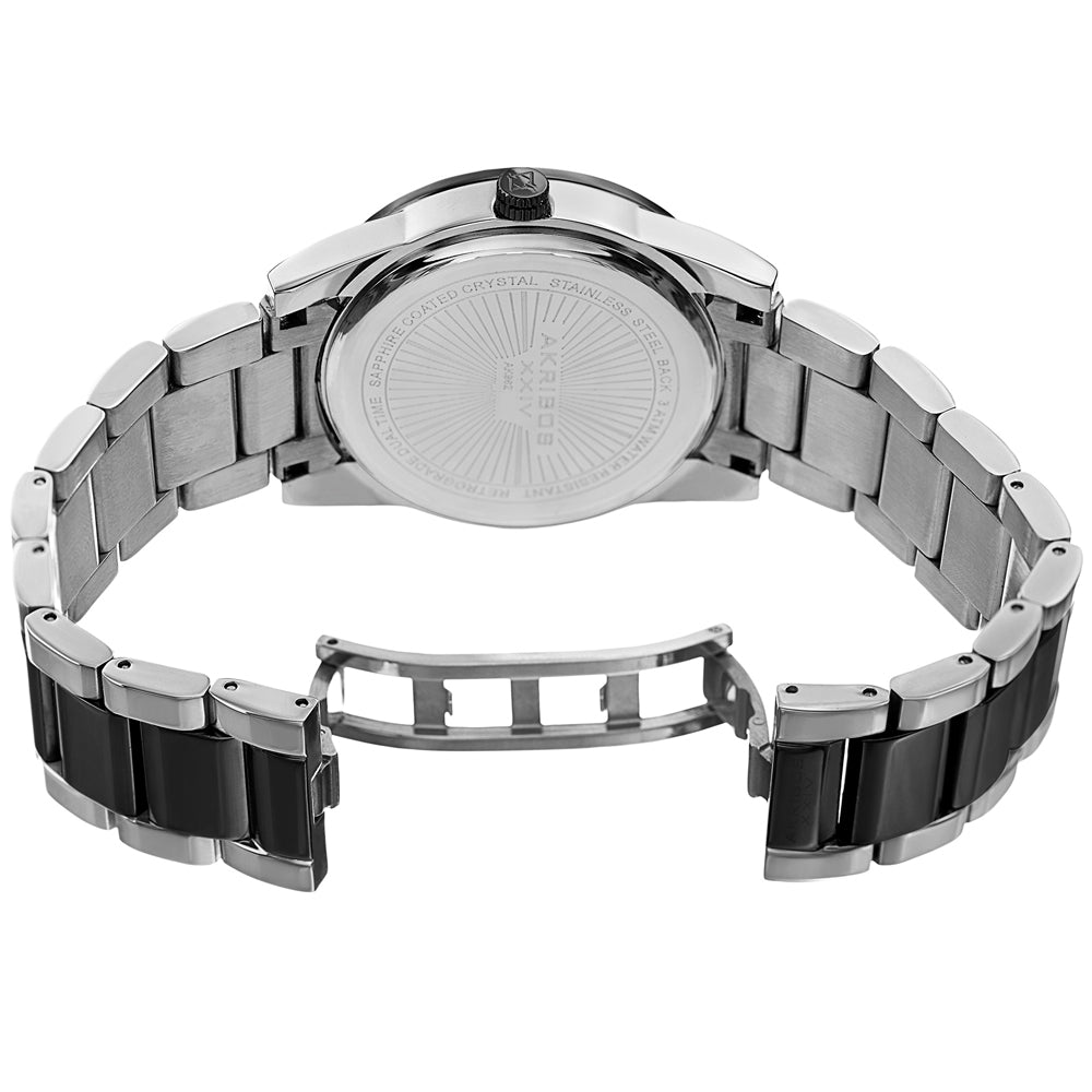 Black Dial Two-tone Men's Watch Black/Silver | Black Dial