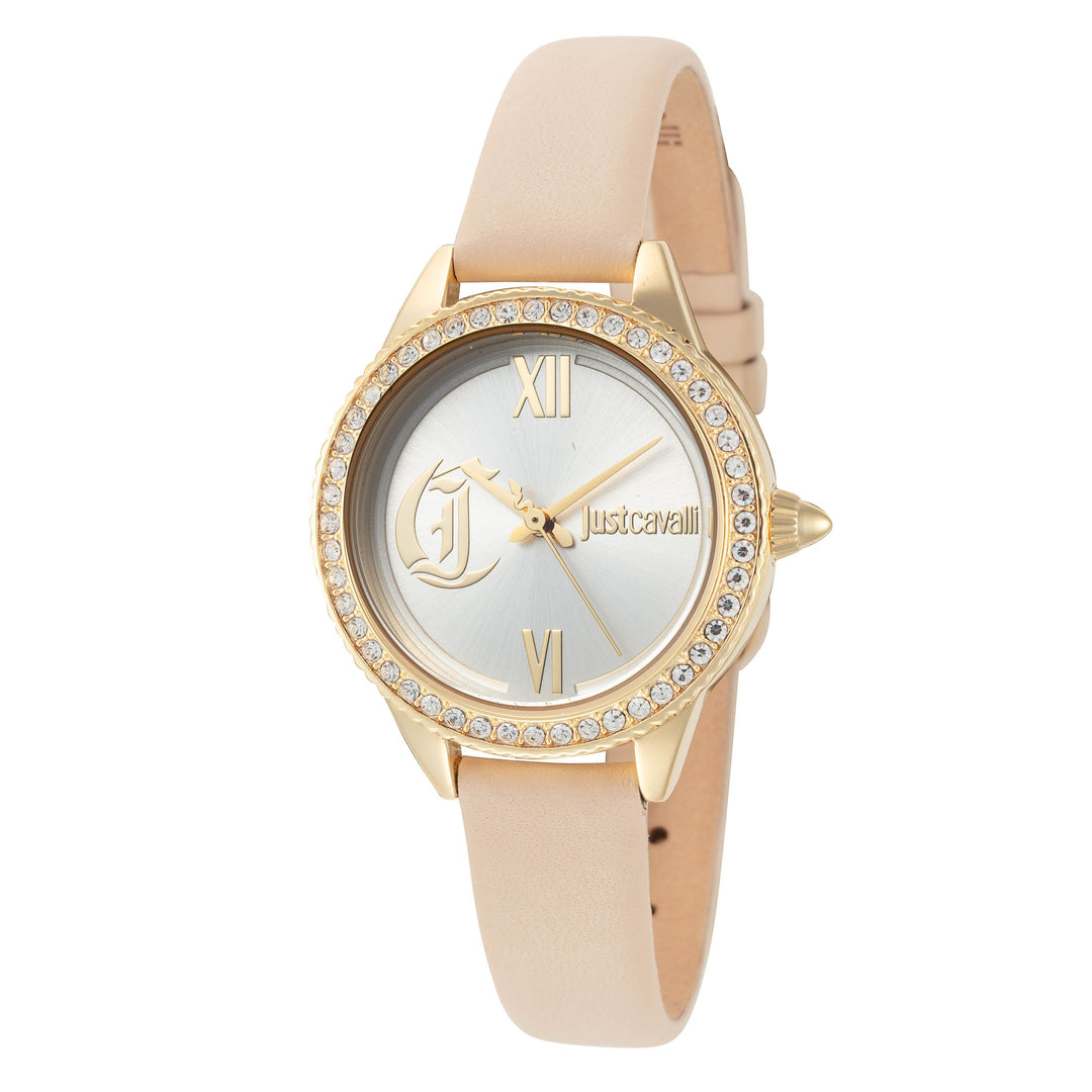 Glam Chic 30mm / Silver / Beige | Silver Dial
