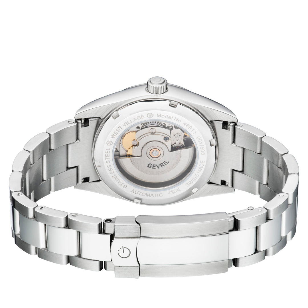 West Village Sellita SW200 Silver/Light Blue,Silver band | Blue Dial
