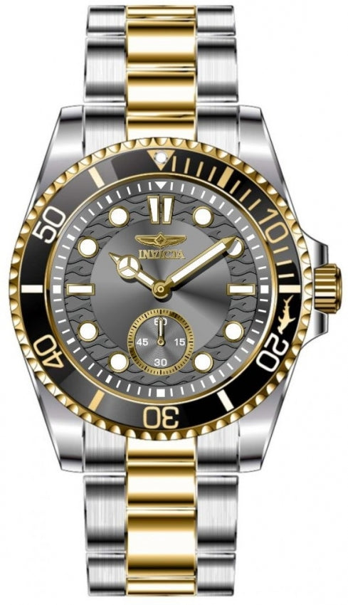 Pro Diver Men Black Dial / Two-Tone Stainless Steel Bracelet Black Dial