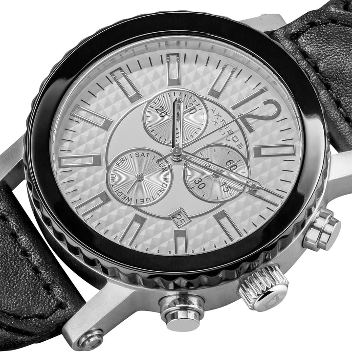 Multifunction Chronograph Silver Tone/Stainless Steel/Fabric | Silver Dial