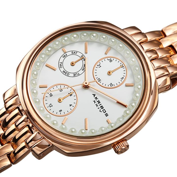 Casual Rose Gold/Stainless Steel | White Dial