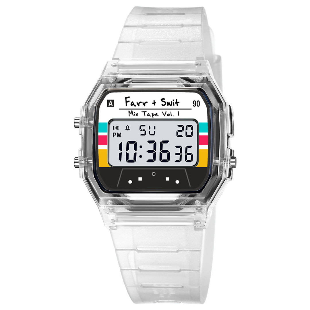 Retro Digital Mix Tape Clear