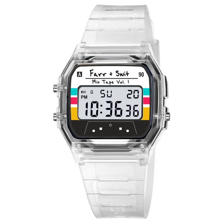 Retro Digital Mix Tape Clear