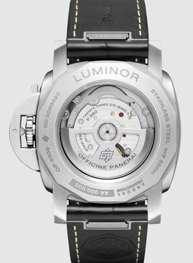Luminor Marina Black/Black Leather Black Dial