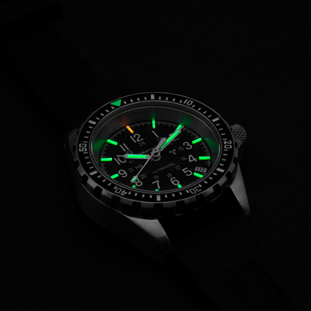 Divers Auto Medium Search and Rescue Black NGM/Rubber | Matte Black Dial