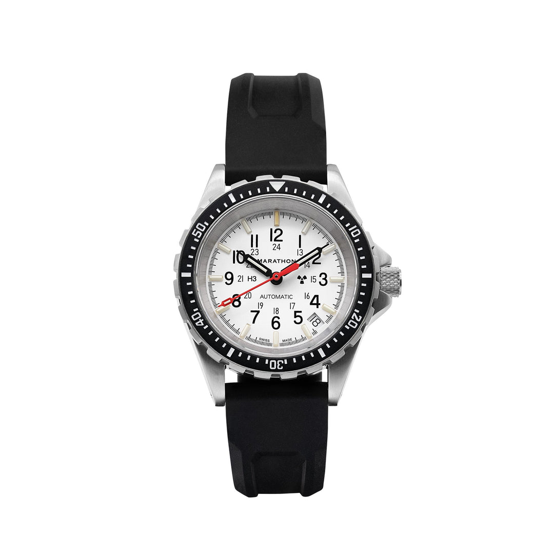 Divers Auto Medium Search and Rescue White NGM/Rubber | Arctic White Dial
