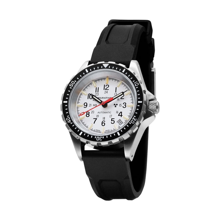 Divers Auto Medium Search and Rescue White NGM/Rubber | Arctic White Dial