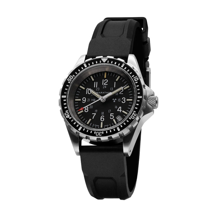 Divers Auto Medium Search and Rescue Quartz Black NGM/Rubber | Matte Black Dial
