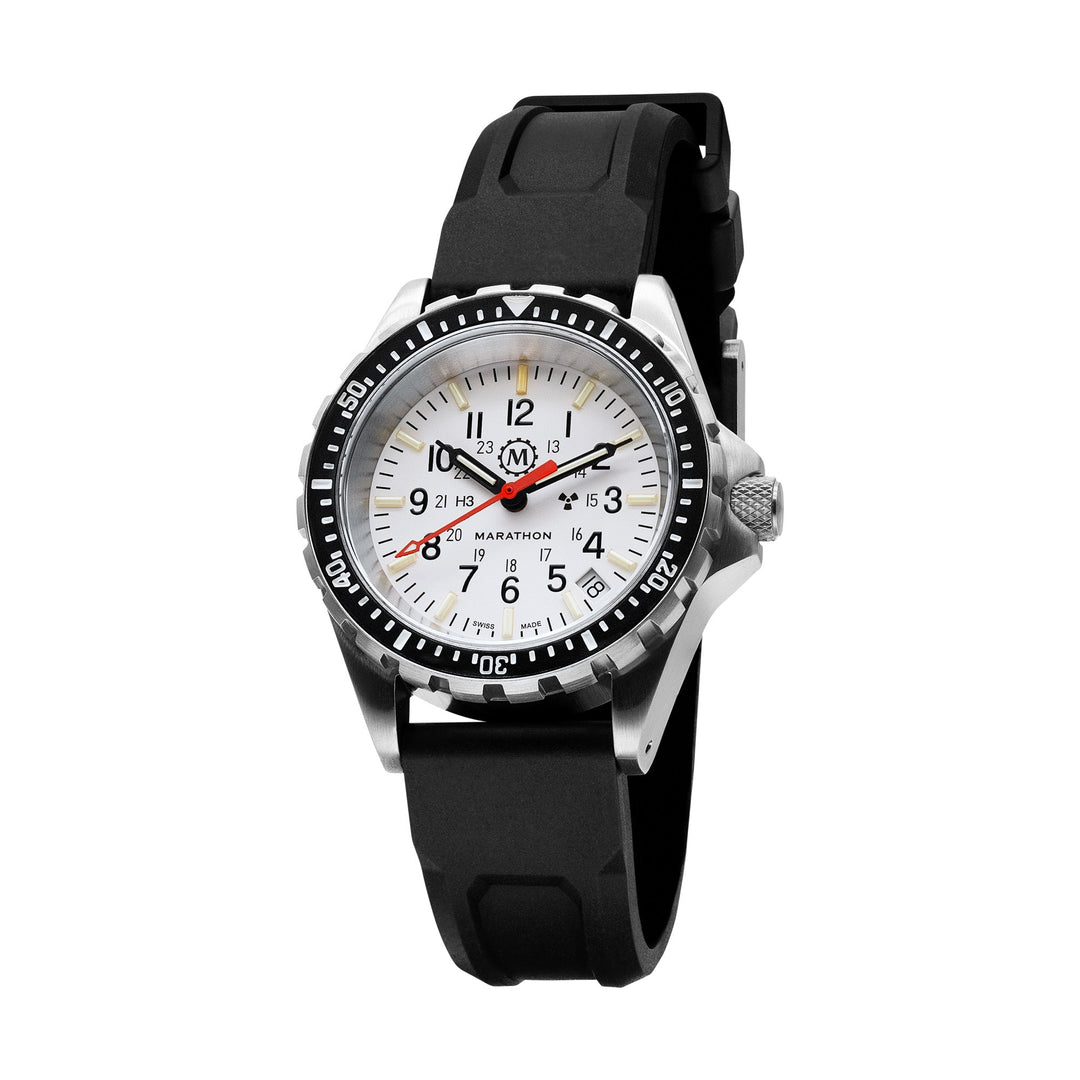 Divers Auto Medium Search and Rescue Quartz White NGM/Rubber | Arctic White Dial